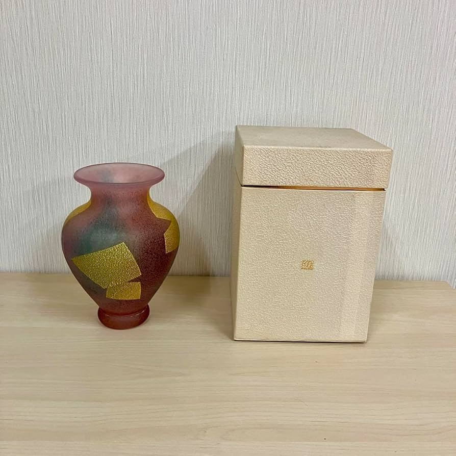 岩田糸子】硝子 花瓶 フラワーベース 作家もの 最上位作 【公式通販】