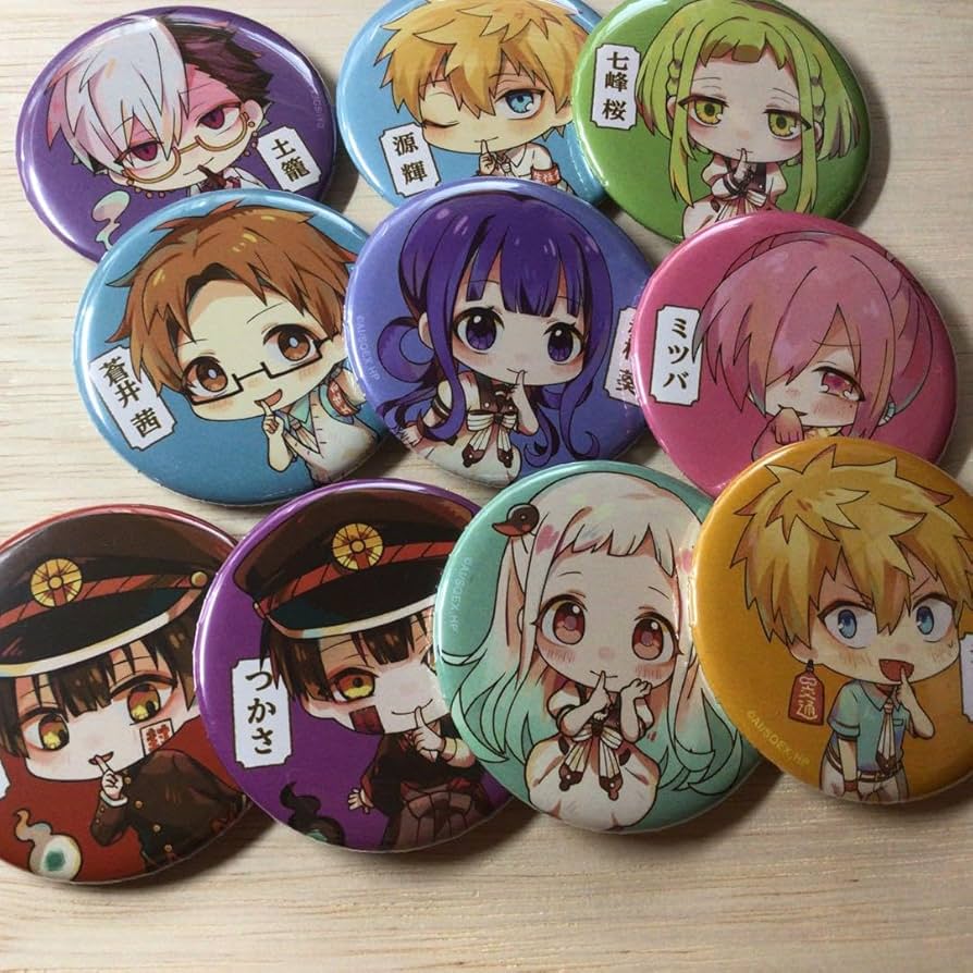 Amazon.co.jp: 地縛少年花子くん 缶バッジ 1BOX セット 花子くん 10個
