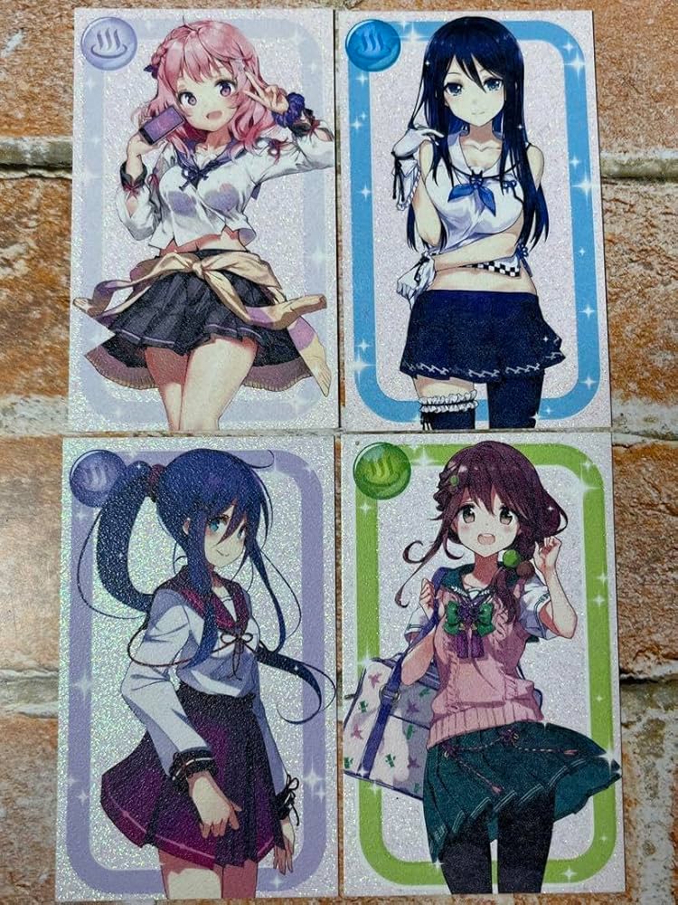 Amazon.co.jp: 温泉むすめ 4点セット 名刺 イラストカード : おもちゃ