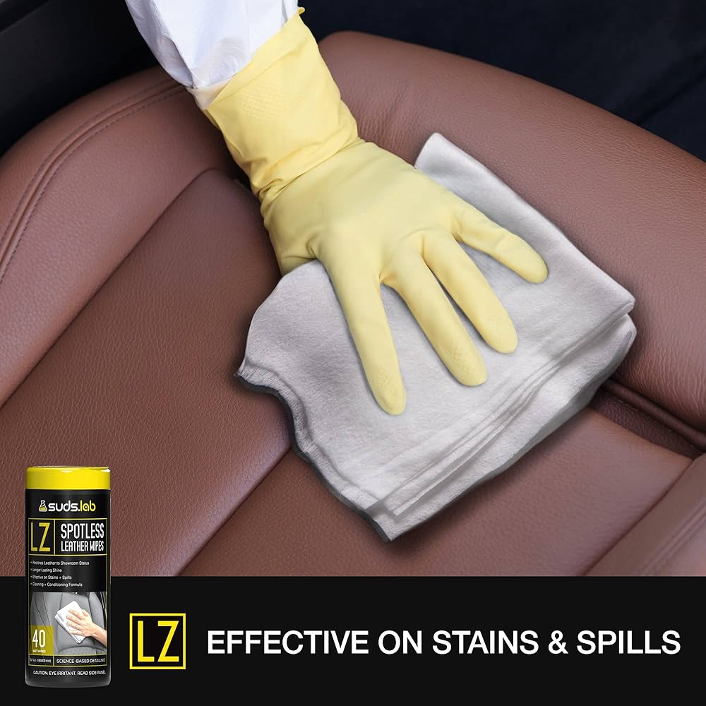 Amazon.com: Suds Lab LZ Spot-Less Leather Wipes, Clean, Condition