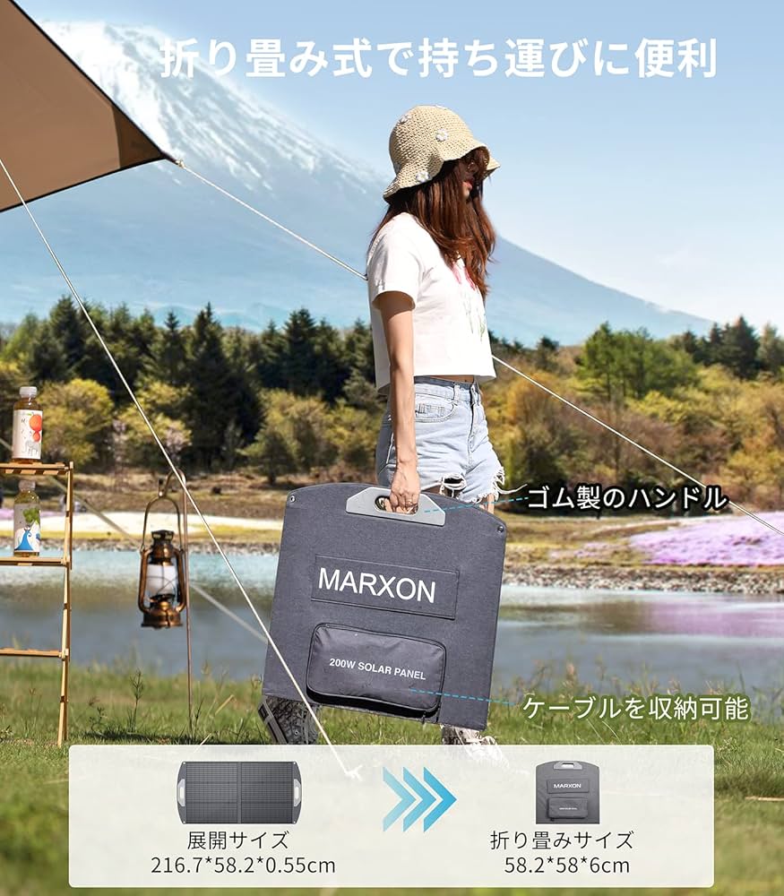 Amazon.co.jp: MARXON ソーラーパネル 200W ソーラーチャージャー 18V