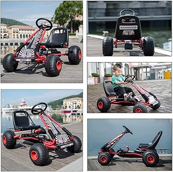 Amazon.co.jp: 足こぎ ペダルカート ゴーカート 4輪 乗用玩具 子供用