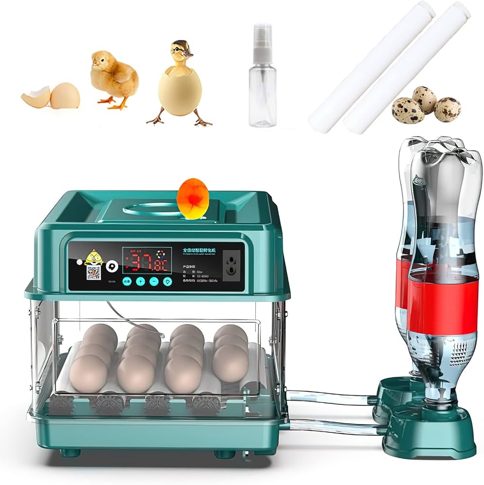 鳥類全自動孵卵器 孵化 ふ化器 自動転うずら ウズラ 牧草、保温電球