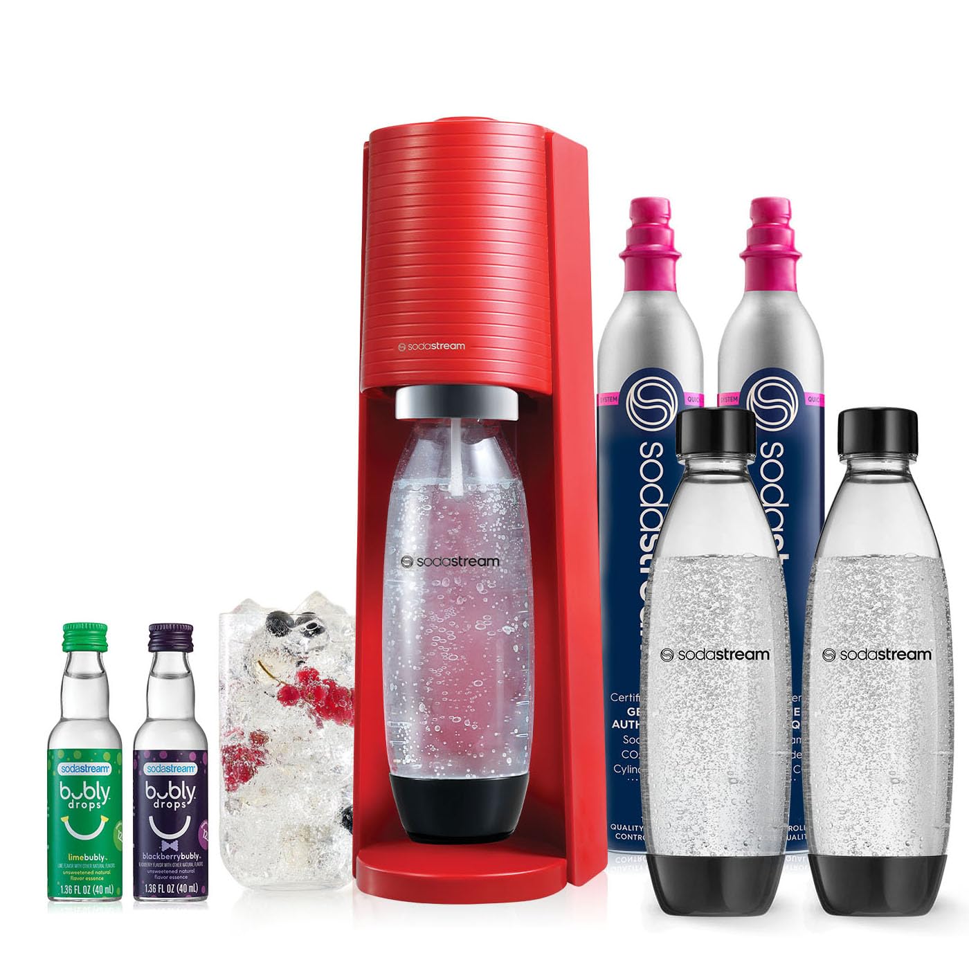 Amazon.com: SodaStream Terra Sparkling Water Maker Bundle (Red