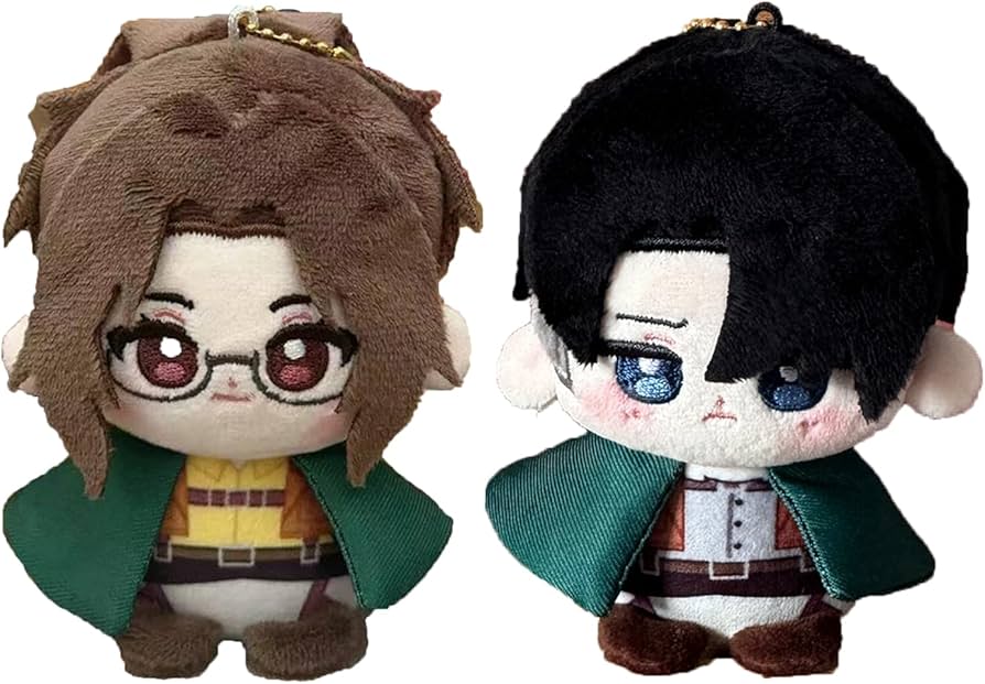 劇場版「進撃の巨人」完結編 ぬいぐるみキーホルダー リヴァイ＆ハンジ