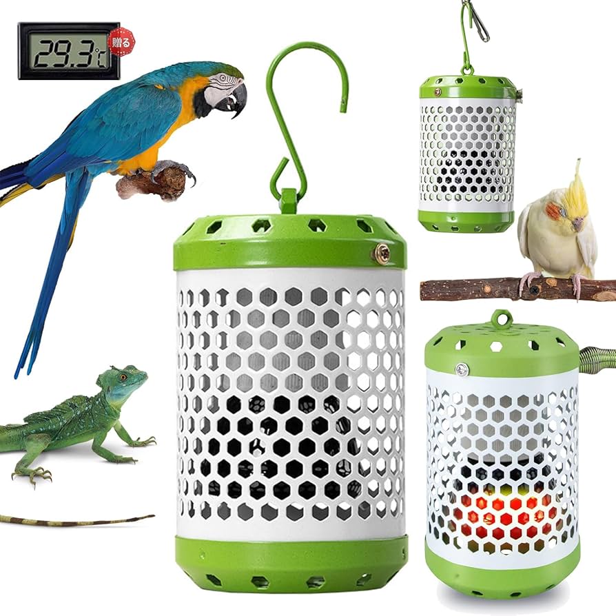 小動物・小鳥・爬虫類の保温電球&温度管理のミニマルサーモのセット