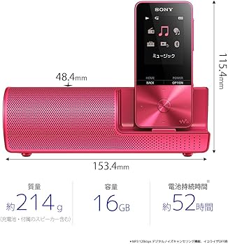 Amazon.co.jp: ソニー ウォークマン Sシリーズ 16GB NW-S315K : MP3
