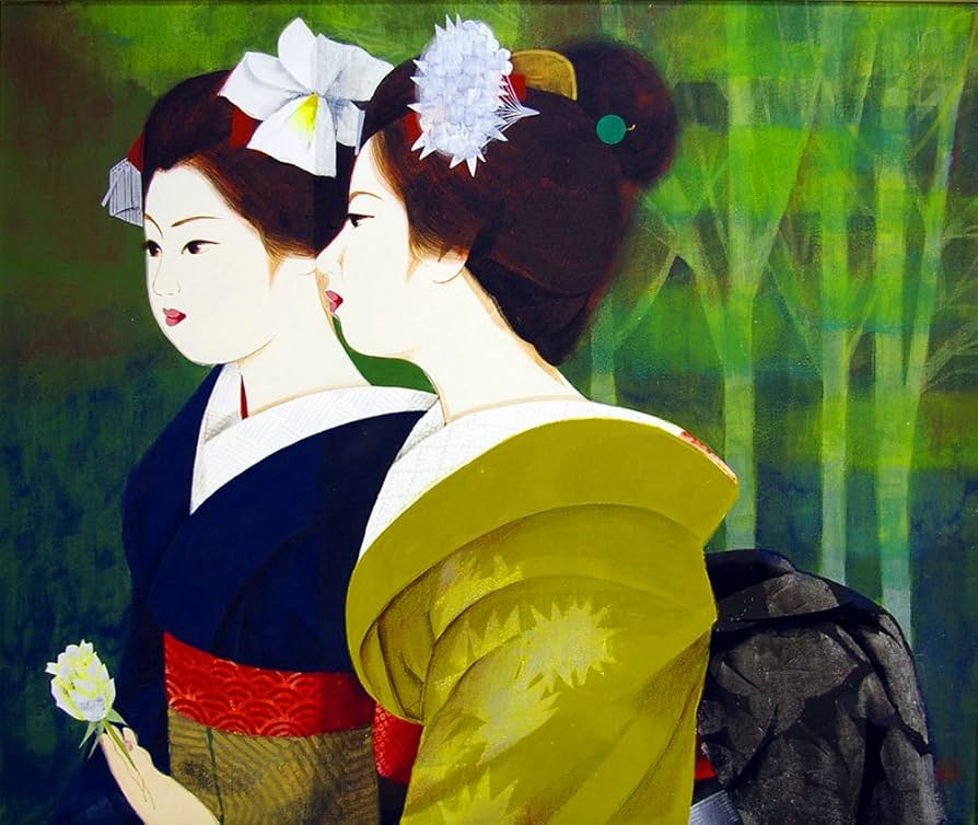 Amazon | ◇清水達三◇【二人舞妓】 直筆日本画 20号◇共シール | 清水