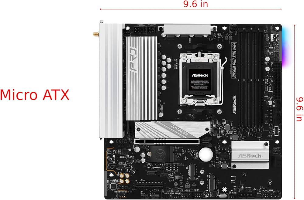 Amazon.co.jp: ASRock マザーボード B650M Pro X3D WiFi AMD Ryzen