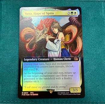 スピラの希望、ユウナ foil 英語 拡張アート FF MTG MTG スピラの希望