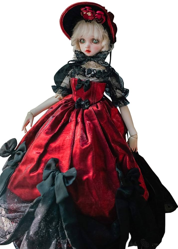 LENCI DOLL アンティークのレンチ・ドール 赤い頭巾の人形 31cm