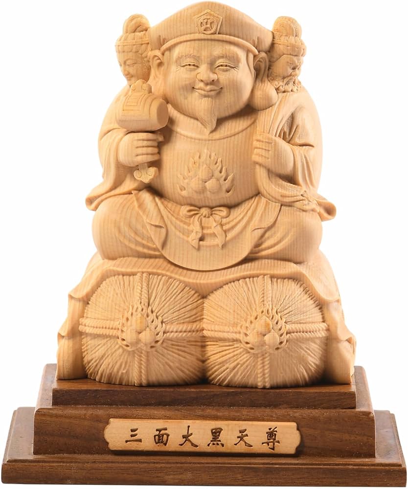 Amazon｜繁樓藝雕 三面大黒天 仏像 七福神 開運招福 商売繁盛 無病息災
