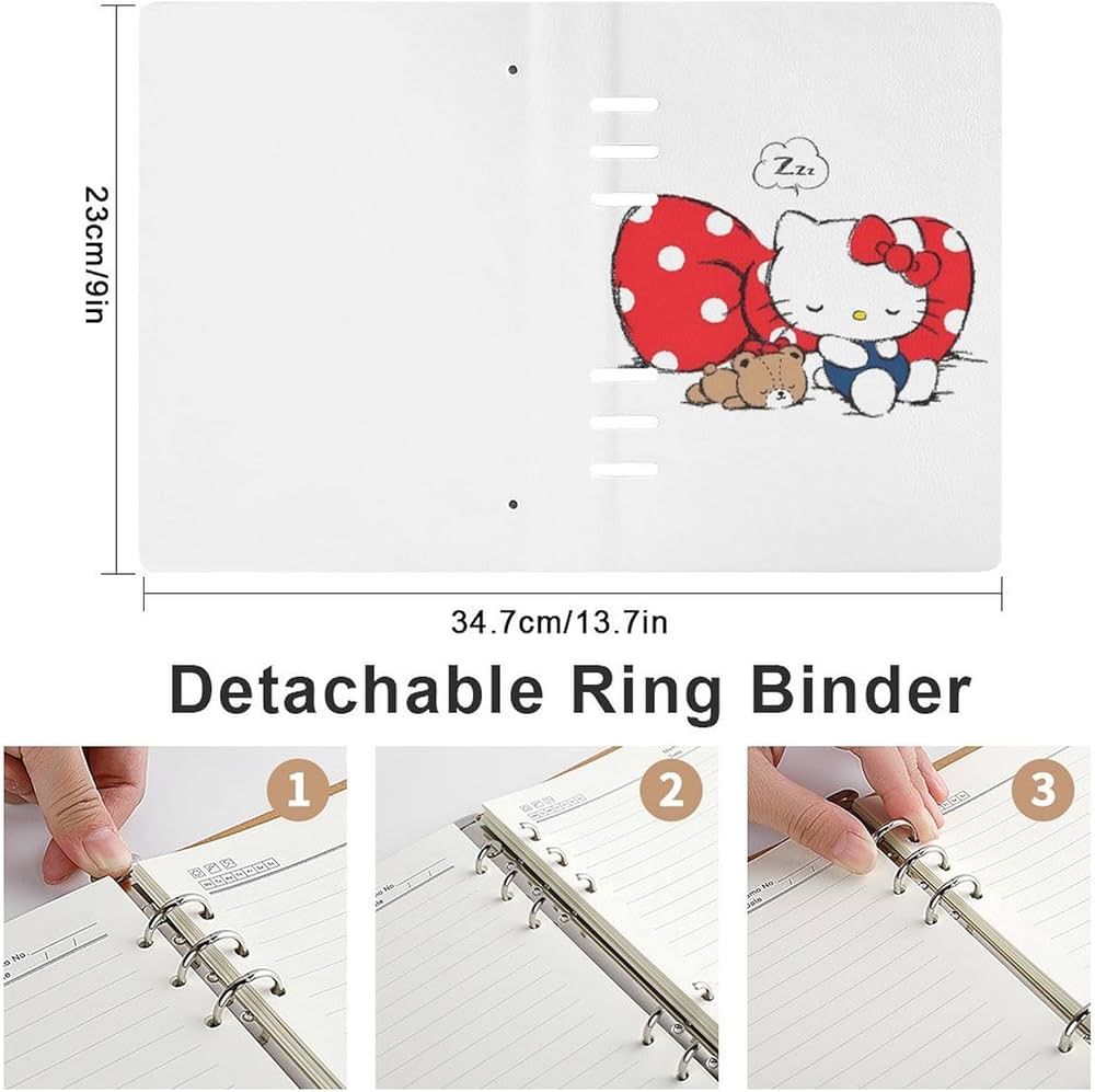 Amazon.co.jp: ハローキティ システム手帳 PU ノートメモ帳 バインダー
