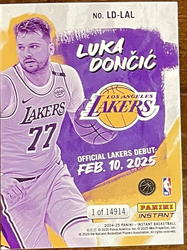 Amazon.com: 2024-25 Panini Instant Luka Doncic #LD-LAL- Official
