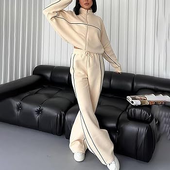 Amazon.com: Women 2 Piece Outfits Fall Lounge Matching Set Zip Up