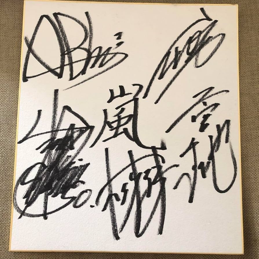 安心保証・匿名発送】嵐10周年記念サイン色紙☆額縁、封書付き 安心保証・