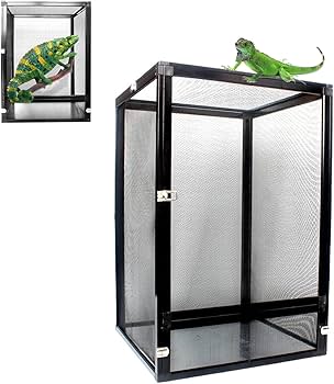 Amazon | Pounjsd 給餌ケージ 大型飼育ケース 爬虫類飼育ケージ 爬虫類