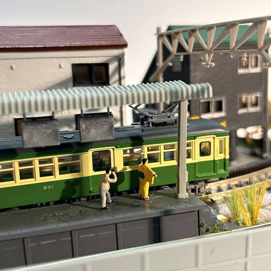 江ノ電 七里ヶ浜 行合川鉄橋 鉄道ジオラマ 展示台 ジオコレ 鉄橋模型 n
