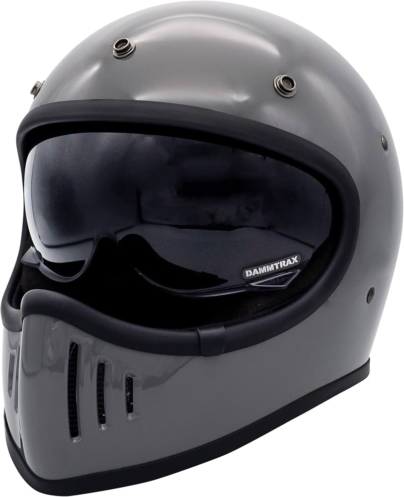 マットブラック ダムトラックスブラスター改Mサイズバイザー付フルフェイス