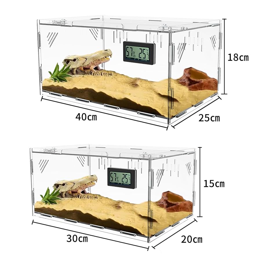 爬虫類ケージ 65×30×45 配線穴左下＋キャップ Amazon | トカゲ ケージ