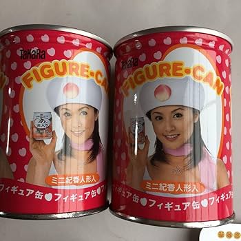 Amazon.co.jp: 0614 藤原紀香 CANチューハイ ミニ紀香人形、ブリキ缶 2