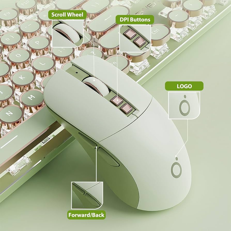 Amazon.com: TISHLED Wireless Gaming Mouse Tri-Mode 2.4GHz