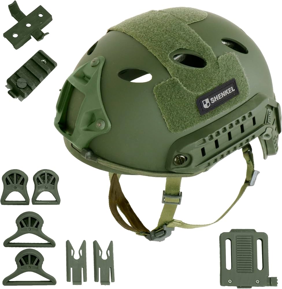 Amazon.co.jp: SHENKEL PJタイプ タクティカルヘルメット 4点式あご紐