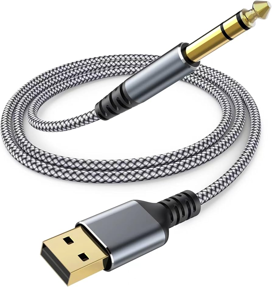 Amazon.co.jp: USB to 6.35mm ステレオ標準プラグケーブル USB - 6.35