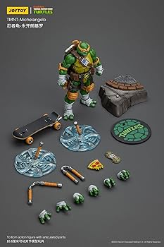 Amazon | JOYTOY TMNT ミュータント タートルズ TMNT ミケランジェロ 1
