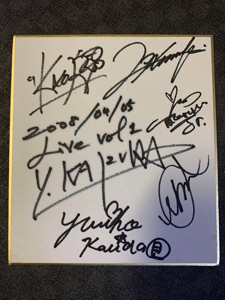 梶浦由記/ Yuki Kajiura 】梶浦由記 直筆ミニサイン色紙 梶浦由記