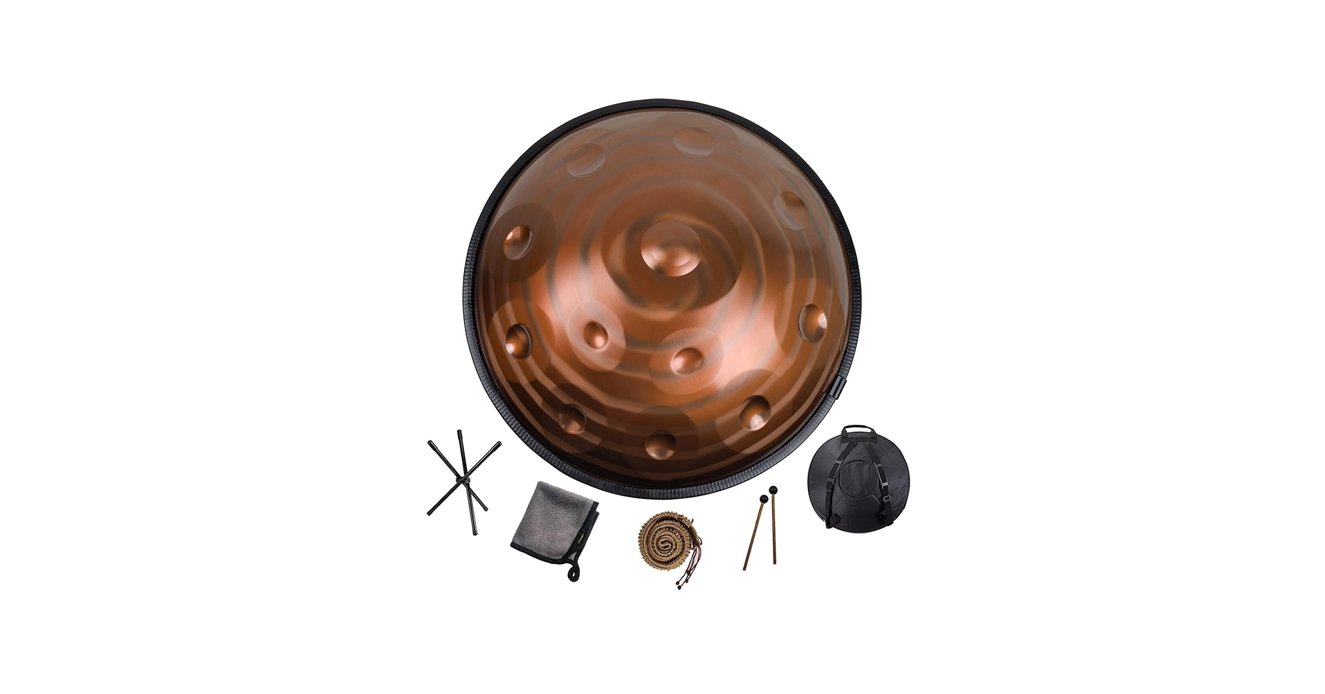 Amazon | ハンドパン d マイナー 打楽器（ゴールド - 432hz - 12音