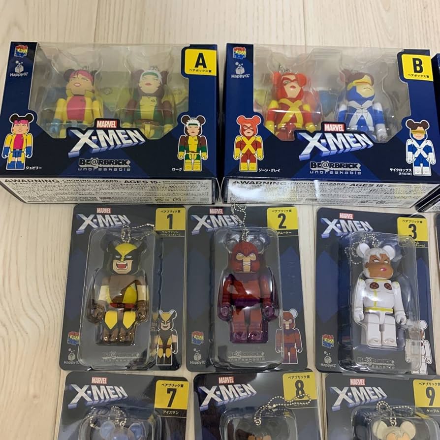 ハッピーくじ MARVEL ペアボックス×5種 ベアブリック22種 セット