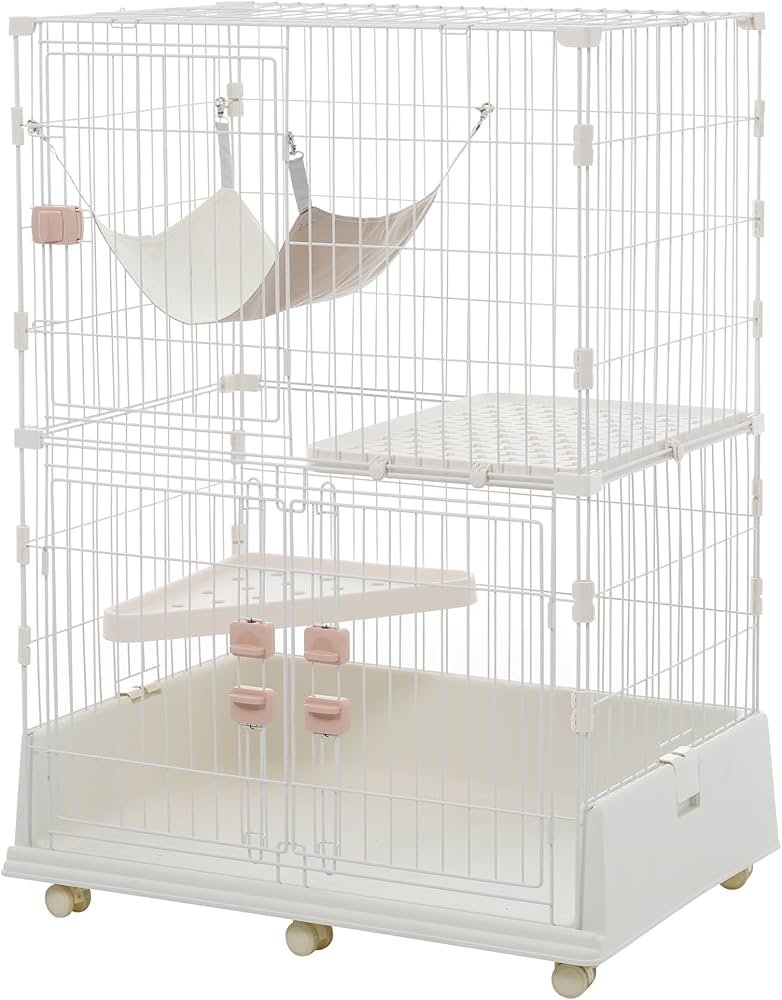 Amazon.co.jp: P PURLOVE 【2025年新仕様】猫 ケージ キャットケージ 2