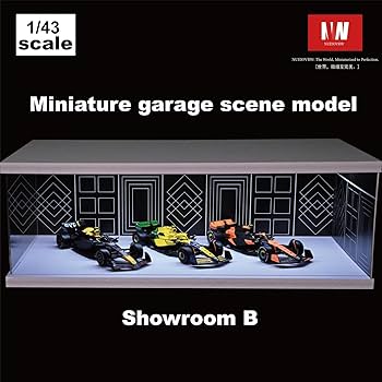 Amazon.co.jp: NUEIOVRW 1/64 1/43 1/18 ジオラマ ガレージ 3色調光LED