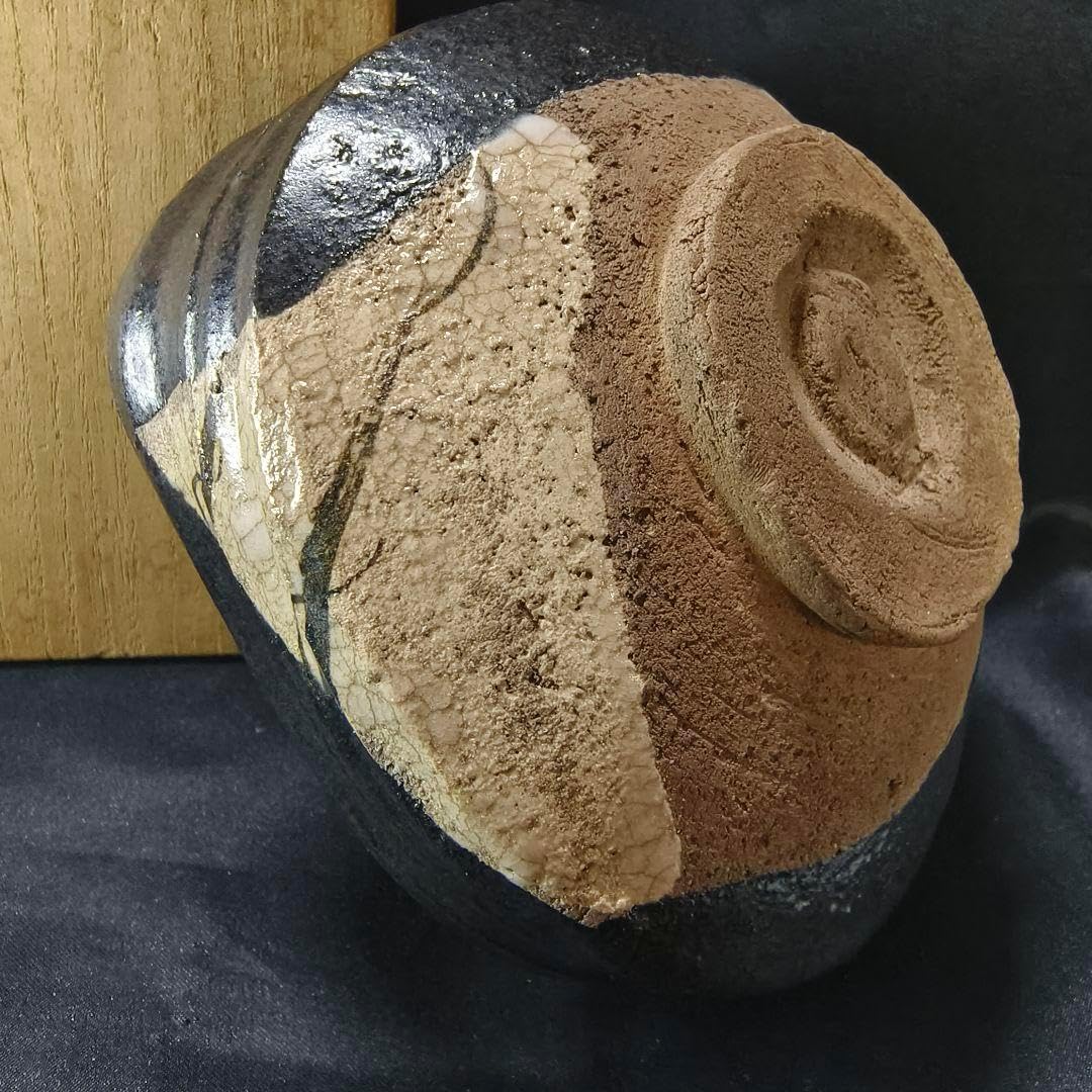 茶道具 古織部 変形黒茶碗 無銘 江戸骨董 古美術 旧家蔵出し