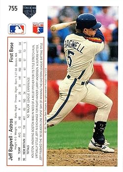 Amazon.com: 1991 Upper Deck Baseball #755 Jeff Bagwell Rookie Card