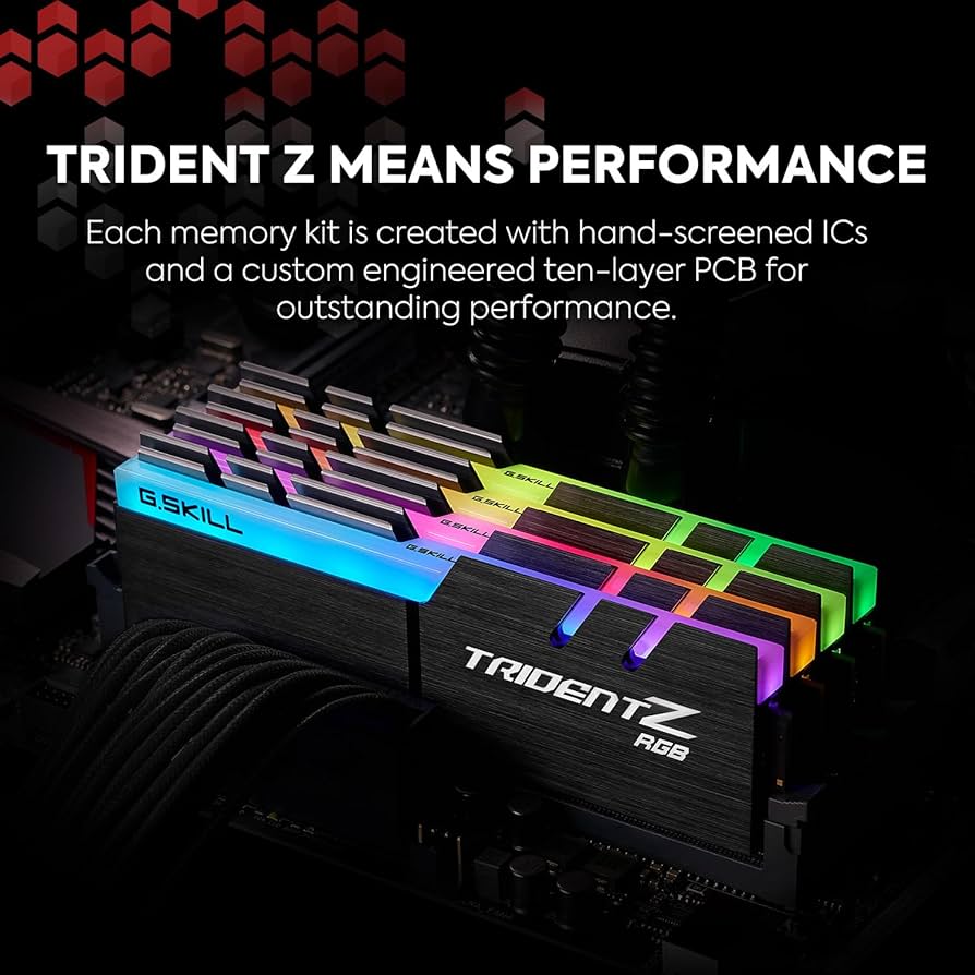 G.SKILL Trident Z RGB Series DDR4 RAM (XMP) 16GB (2x8GB) 3200MT/s