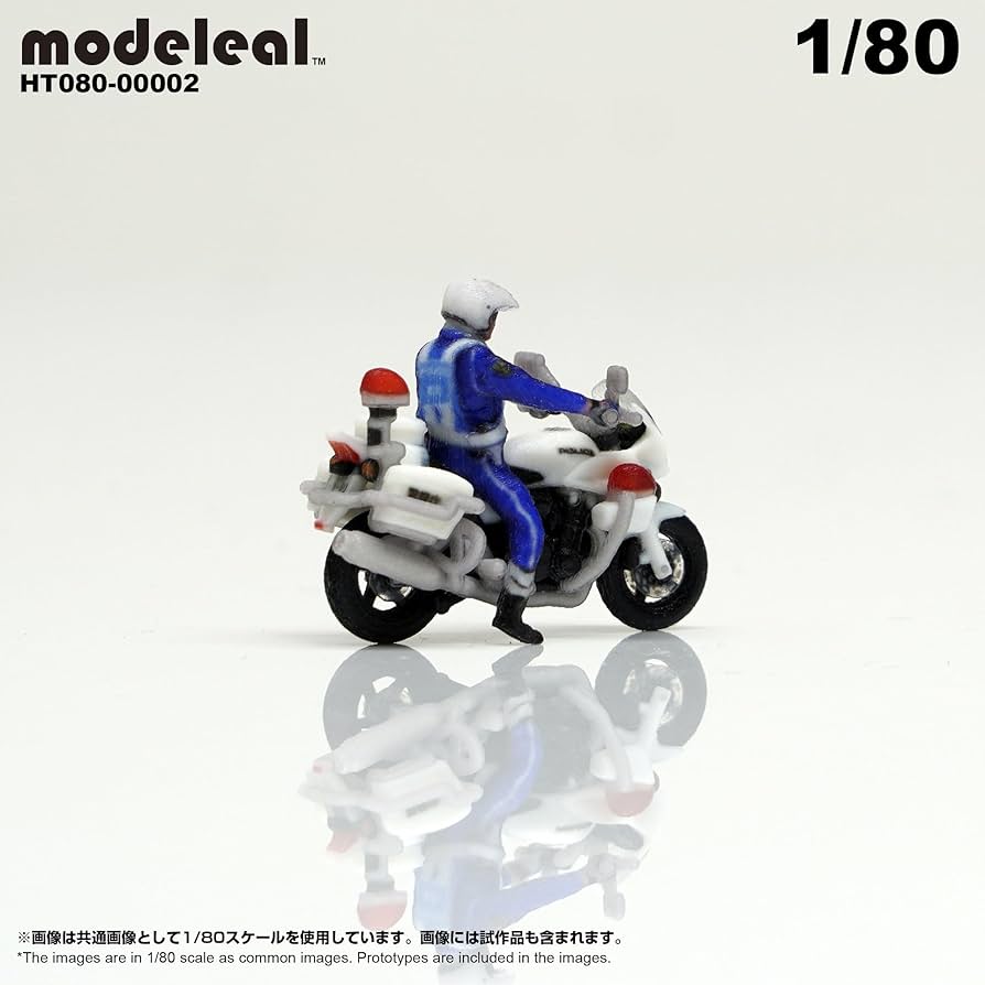 Amazon.co.jp: HT080-00002 modeleal 日本警察 1/80 白バイA隊員付