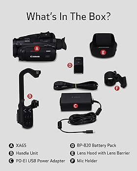 Amazon.com : Canon XA65 Pro Camcorder 1/2.3” 4K UHD CMOS Sensor