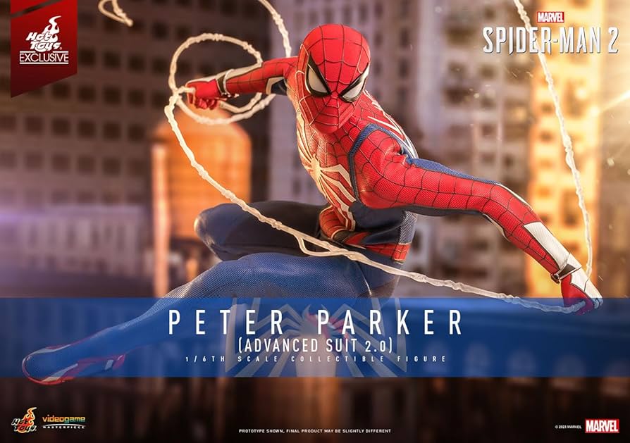 Amazon.com: Hot Toys Peter Parker Advanced Suit 2.0 Spider-Man 2