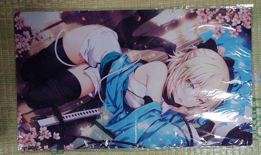 △WW FGO Fate 沖田総司 沖田 白詰草 プレイマット デスクマットFGO