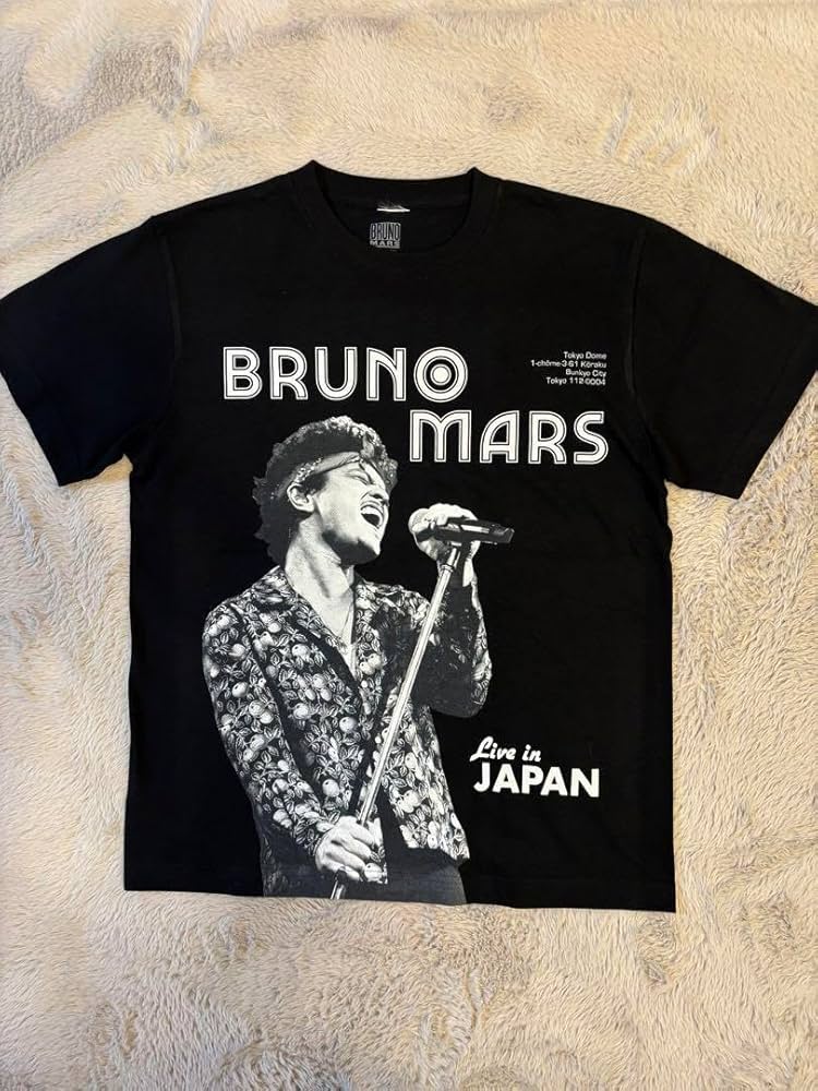 Amazon.co.jp: ブルーノマーズ東京ドームツアー2024ライブ限定TシャツM