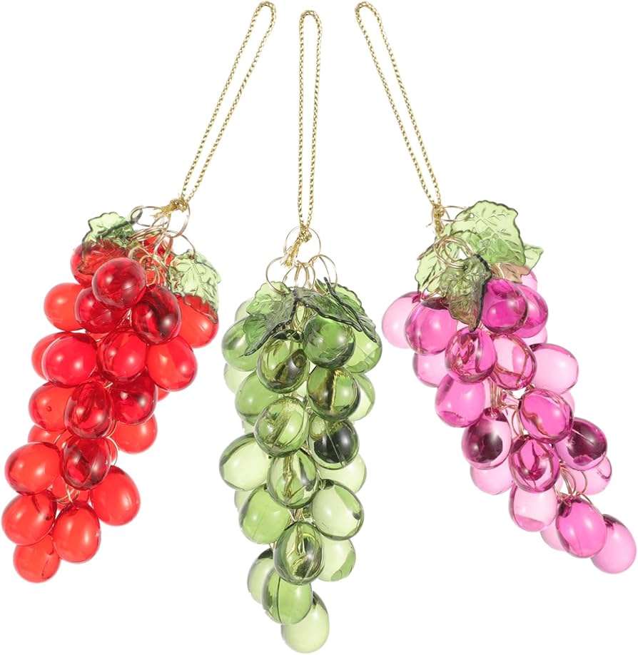 Amazon.co.jp: Zerodeko 3個 ぶどうチャーム ぶどうの房飾り ぶどう