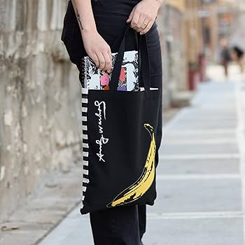 Warhol Banana Canvas Tote Bag - Black: Galison, Andy Warhol