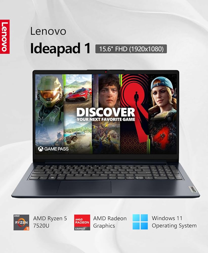 Amazon.com: Lenovo Ideapad 1 Laptop, 15.6