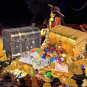 Amazon｜Sanwer 海賊宝箱 海賊の宝探し 装飾小道具 収納ボックス