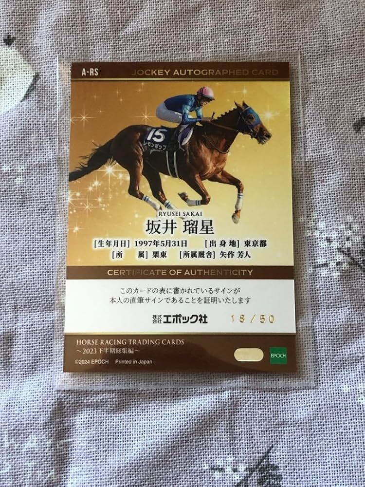ホースレーシング 坂井瑠星 レモンポップ ホースレーシング坂井瑠星