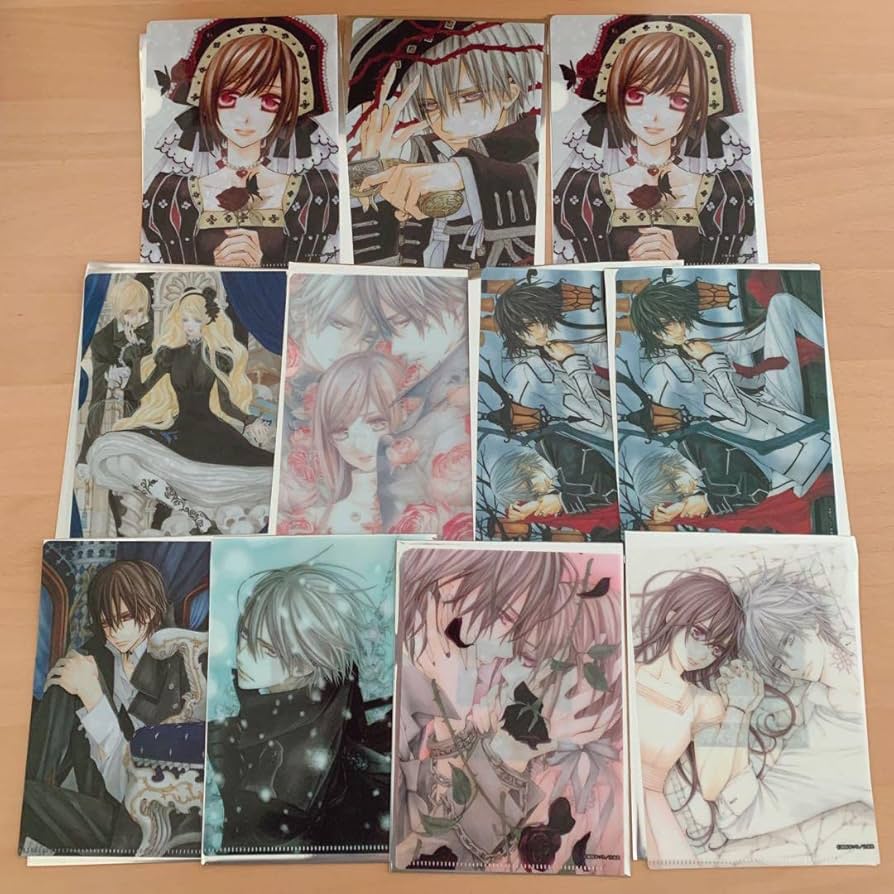 樋野まつり原画展ヴァンパイア騎士トレーディングA6クリアファイル9種
