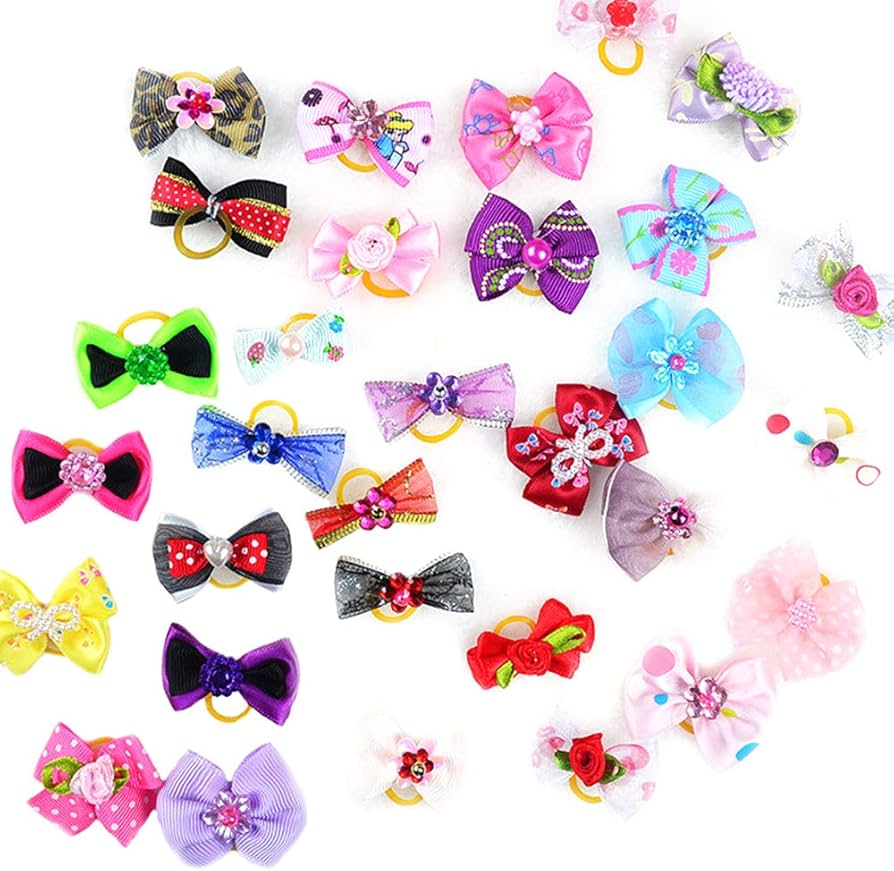 Amazon | ペットリボン ミックススペシャ ペットトリミングリボン