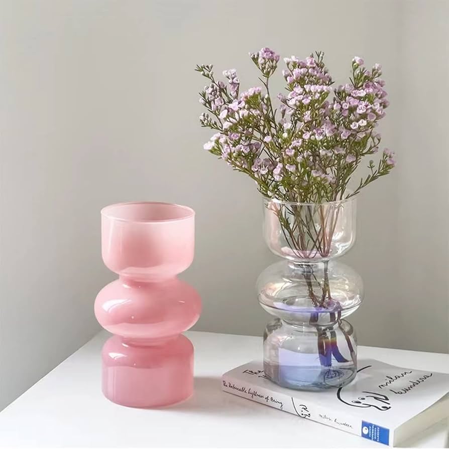 工芸品 Multi Glass Flower Vase (Pink) 工芸品 Multi Glass Flower